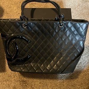Authentic Chanel CC black cambon bag